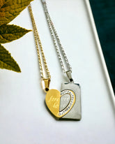 Antitarnish Couple Necklace Set