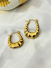 Antitarnish Croissant Hoop Earrings