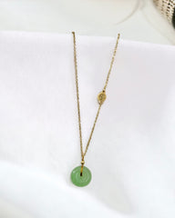 Green Stone Antitarnish Necklace