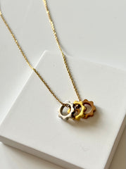 Multicolour Rings Antitarnish Necklace