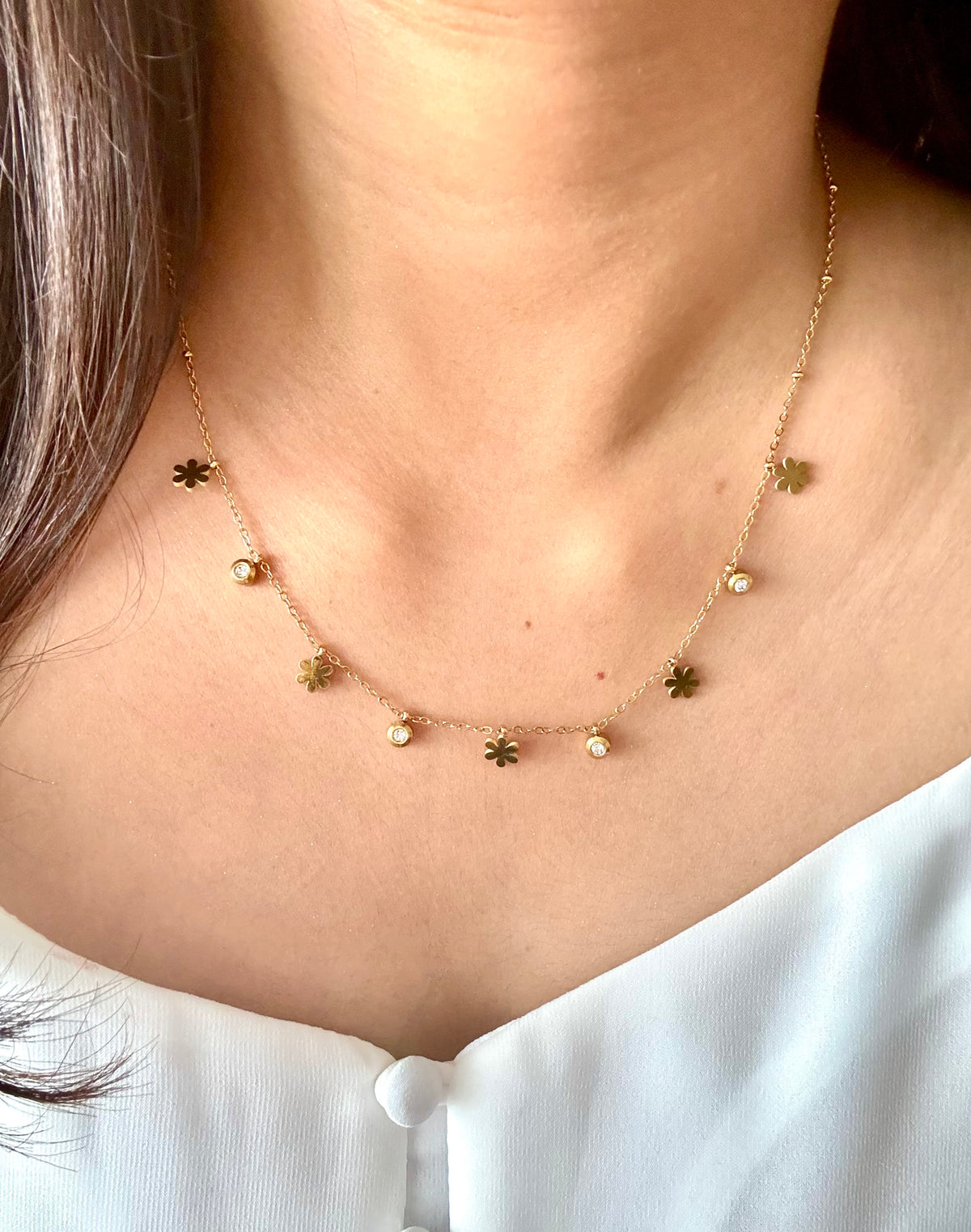 Delicate Daisy Antitarnish Necklace