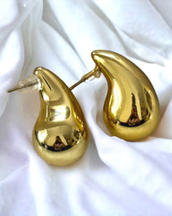 Gold Tear Drop Antitarnish Earrings