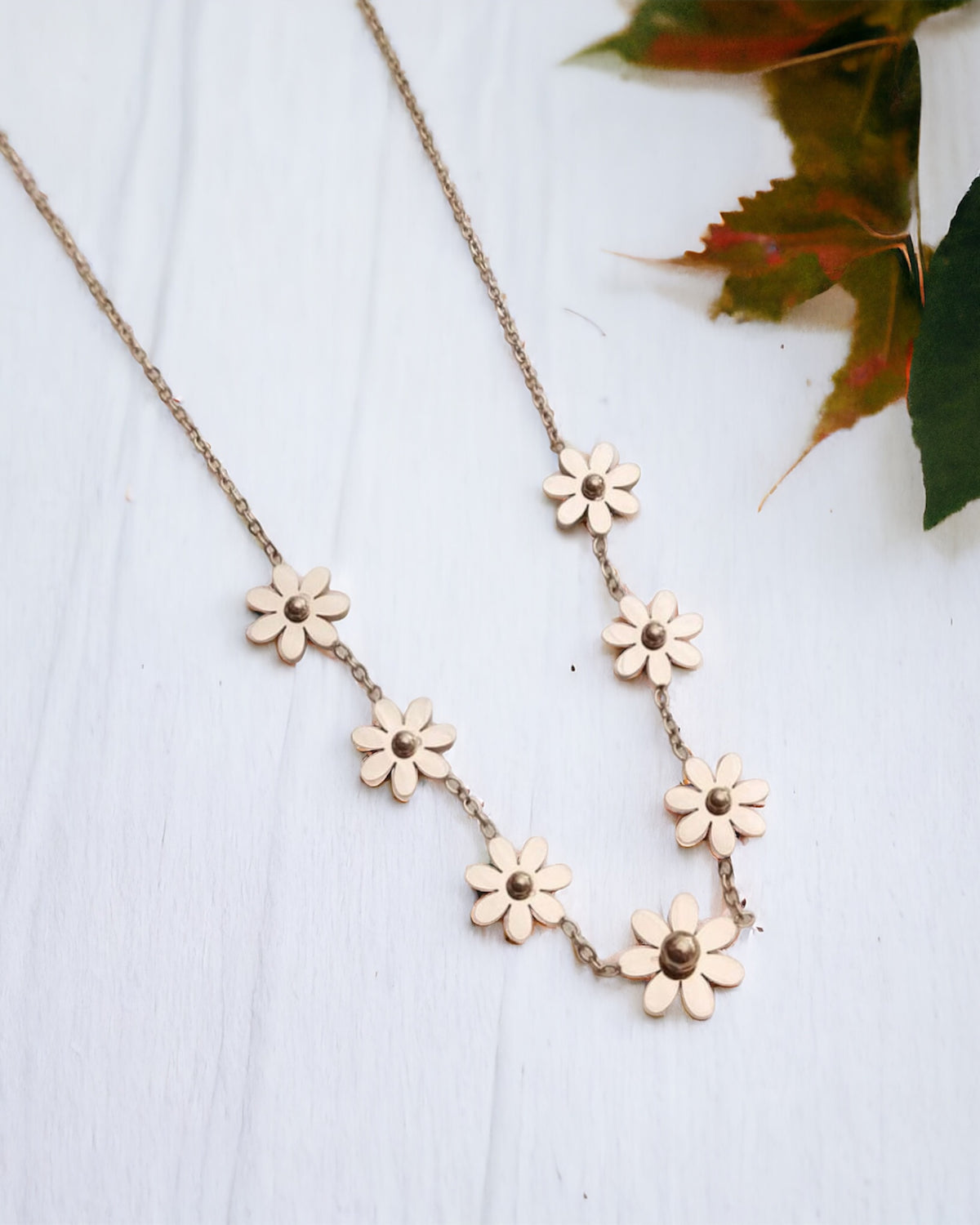 Rose Gold Daisy Antitarnish Necklace