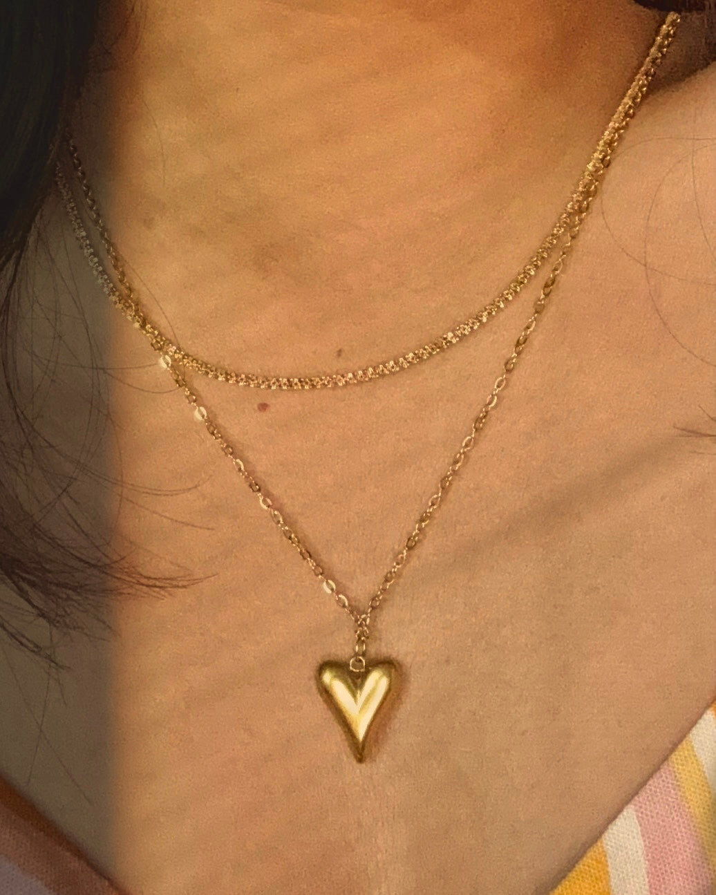 Antitarnish Heart Layered Necklace✨