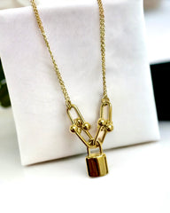 18K Gold Plated Link-Lock Antitarnish Necklace