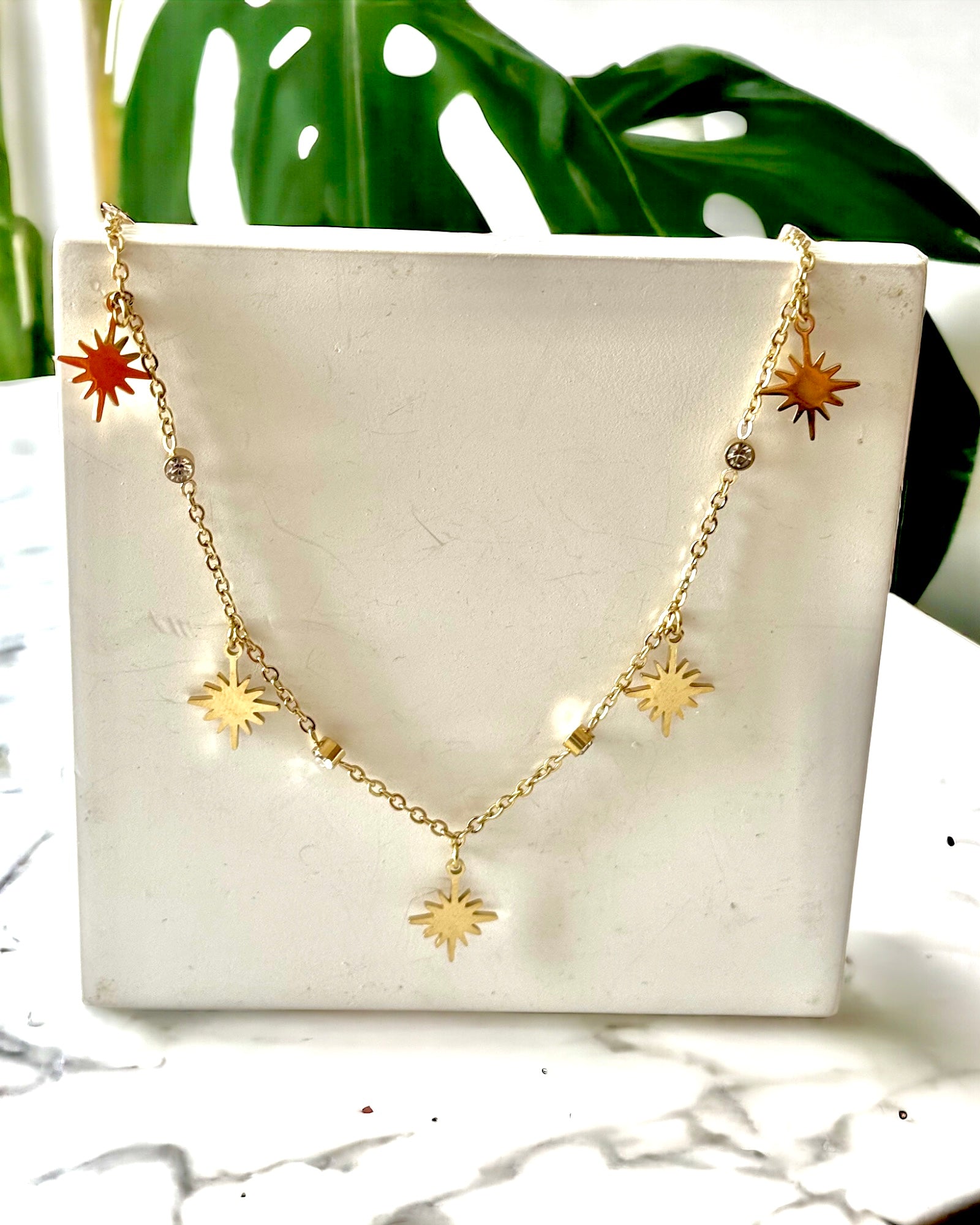 Cute Gold Snowflake Antitarnish Necklace