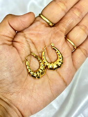 Antitarnish Croissant Hoop Earrings