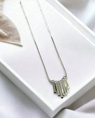 Silver Tribal Bar Antitarnish Necklace