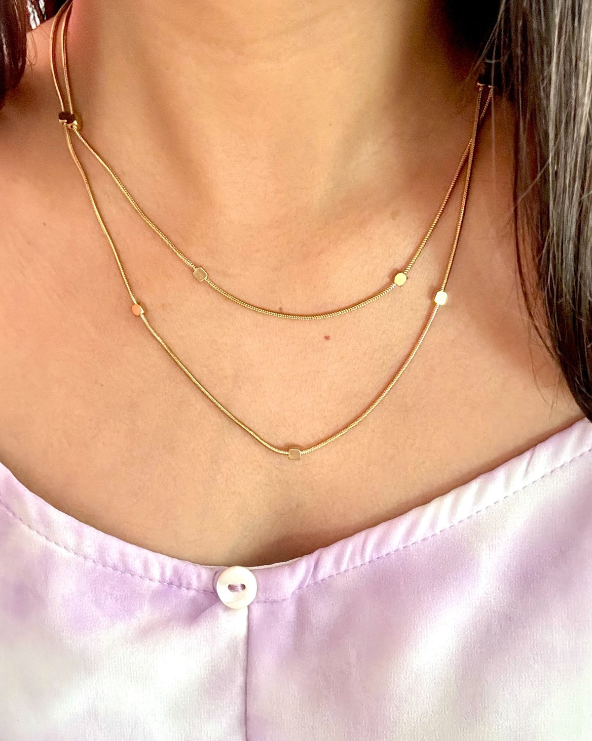 Simple double layered necklace