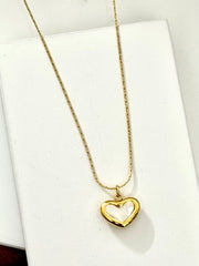 Cute White Heart Antitarnish Necklace