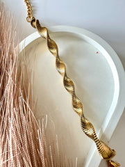 18K Gold Plated Antitarnish Spiral Wiper Bracelet