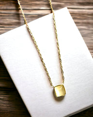 Beige Opal 18K Gold Plated Antitarnish Necklace