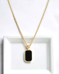 Black Dual Side Hip Hop Antitarnish Necklace