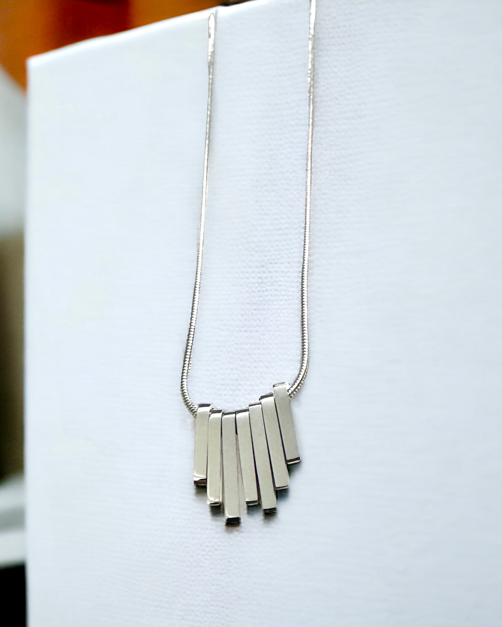 Silver Tribal Bar Antitarnish Necklace