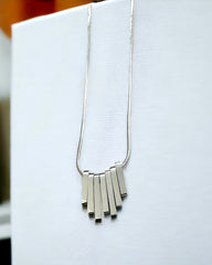 Silver Tribal Bar Antitarnish Necklace