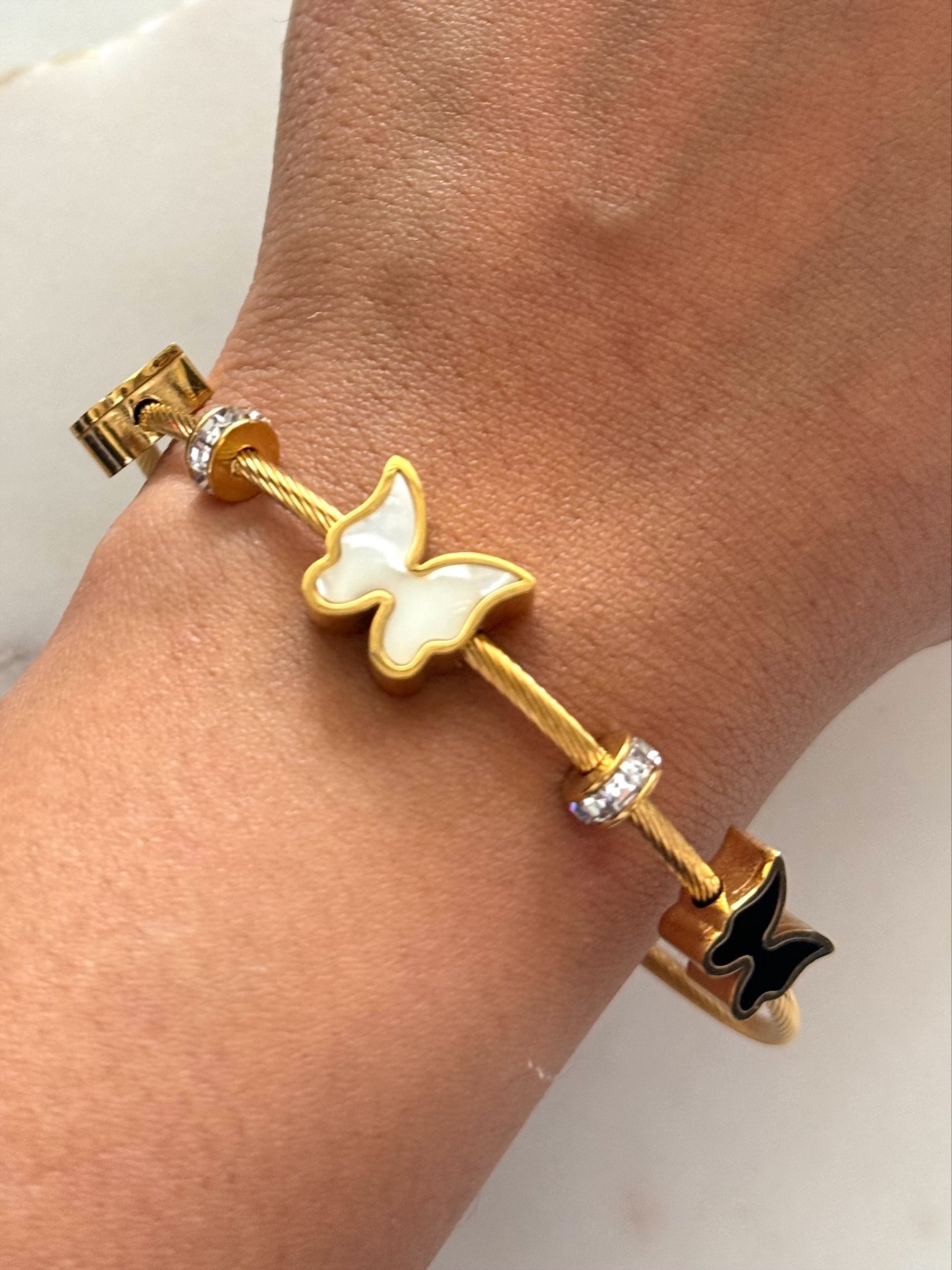 Antitarnish Butterfly Bracelet Bangle