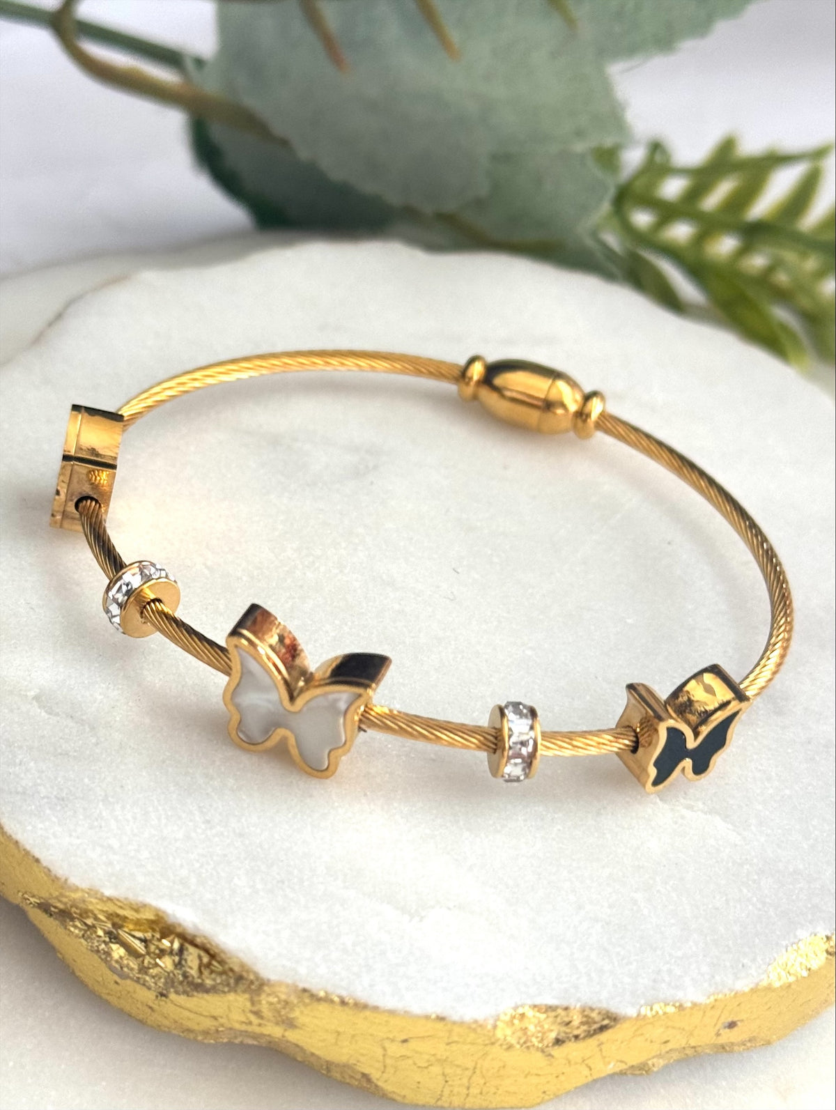 Antitarnish Butterfly Bracelet Bangle